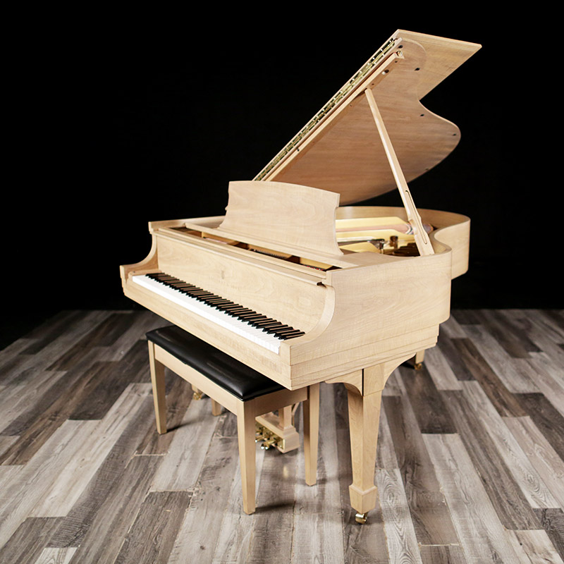 Blonde maple satin Steinway M — Clements Design